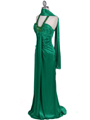 Green Embellished Evening Dress