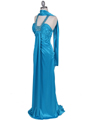 Turquoise Embellished Evening Dress