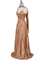 Gold Pleated Evening Gown