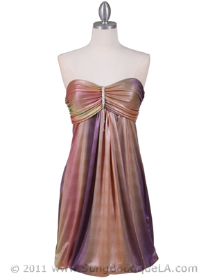 6294 Purple Shimmery Cocktail Dress, Purple