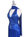 Royal Blue Sequins Top Satin Evening Gown Royal Blue Sequins Top Satin Evening Gown
