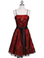 Orange Lace Tea Length Dress