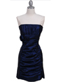 7016 Royal Blue Taffeta Homecoming Dress - Royal Blue, Front View Thumbnail