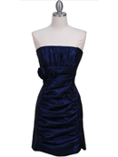 7016 Royal Blue Taffeta Homecoming Dress, Royal Blue