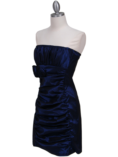 7016 Royal Blue Taffeta Homecoming Dress - Royal Blue, Alt View Medium
