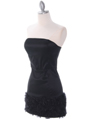 7021 Black Floral Party Dress - Black, Alt View Thumbnail