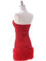 7021  Red Floral Party Dress - Back Image