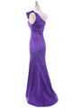 7098 Purple Taffeta Evening Dress - Purple, Back View Thumbnail