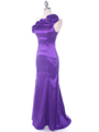 7098 Purple Taffeta Evening Dress - Purple, Alt View Thumbnail