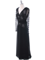 709 Black Long Sleeve Mother of The Bride Dress - Black, Alt View Thumbnail