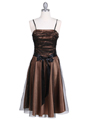 Black/Gold Glitter Tea Length Dress