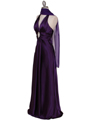 Purple Satin Halter Evening Gown Purple Satin Halter Evening Gown