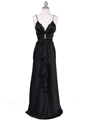 Black Satin Evening Dress