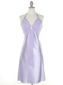 7129 Lilac Halter Cocktail Dress with Rhinestone Pin - Lilac, Front View Thumbnail