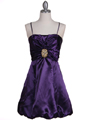 Purple Satin Cocktail Dress