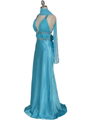 Turquoise Satin Evening Dress