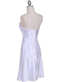 7167 White Chiffon Top Cocktail Dress - White, Back View Thumbnail