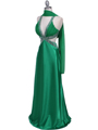 7179 Green Satin Evening Dress - Green, Alt View Thumbnail