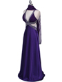 7179 Purple Satin Evening Dress - Purple, Alt View Thumbnail