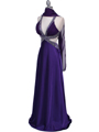 Purple Satin Evening Dress