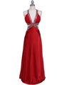 Red Satin Evening Dress