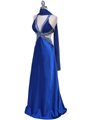 7179 Royal Blue Satin Evening Dress - Royal Blue, Alt View Thumbnail