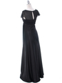 7302 Black Evening Dress - Black, Back View Thumbnail