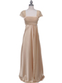 7302 Gold Evening Dress - Gold, Front View Thumbnail