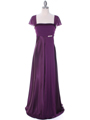 7302 Purple Mother of The Bride Dress - Purple, Front View Thumbnail