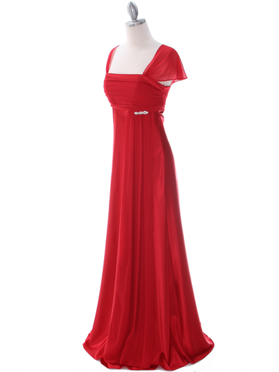 7302 Red Evening Dress - Red, Alt View Medium