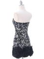 74177  Black Silver Sequin Party Dress - Back Image