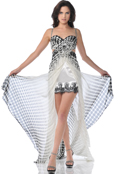 Jeweled Straps Sweetheart Short Evening Dress