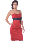 Strapless Vintage Pencil Dress with Sash
