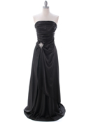 Black Charmeuse Evening Dress