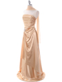 7700 Gold Charmeuse Evening Dress - Gold, Alt View Thumbnail