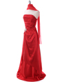 Red Charmeuse Evening Dress