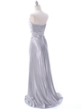 7700 Silver Charmeuse Bridesmaid Dress - Silver, Back View Thumbnail