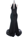 7701 Black Evening Dress - Black, Front View Thumbnail