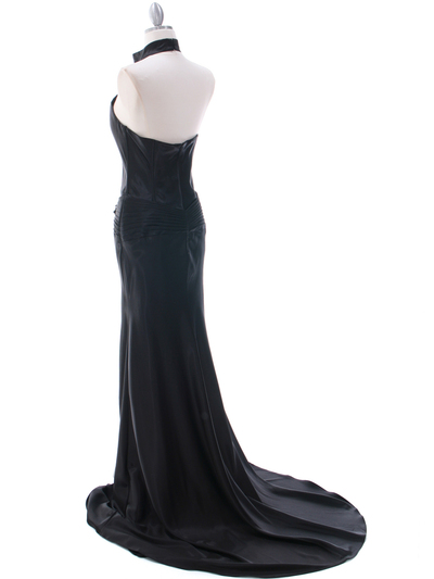 7701 Black Evening Dress - Black, Back View Medium