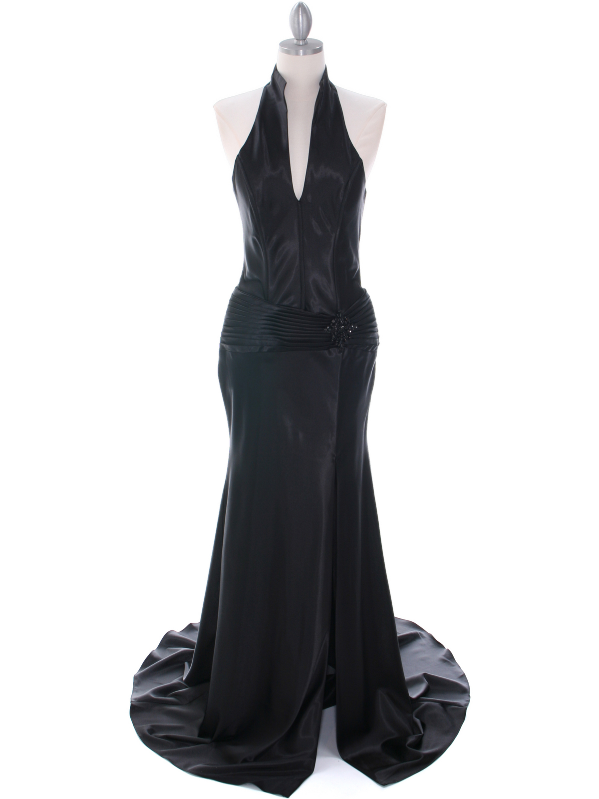 7701 Black Evening Dress - Front Image