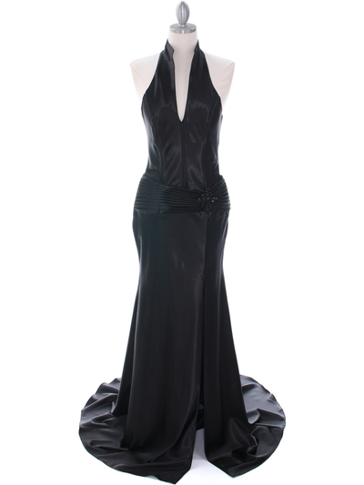 7701 Black Evening Dress - Black, Front View Medium