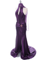 7701 Dark Purple Evening Dress - Dark Purple, Alt View Thumbnail