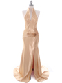 7701 Gold Evening Dress - Gold, Front View Thumbnail