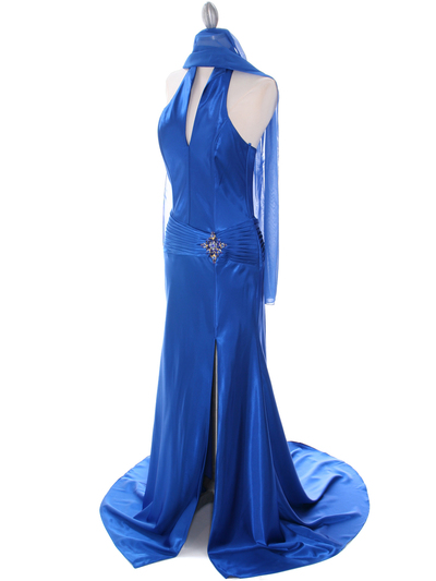 7701 Royal Blue Evening Dress - Royal Blue, Alt View Medium