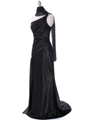 Black Evening Dress with Rhinestone Straps