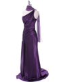 7702 Purple Evening Dress with Rhinestone Straps - Purple, Alt View Thumbnail
