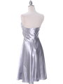 7703 Silver Bridesmaid Dress - Silver, Back View Thumbnail