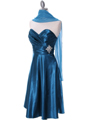 7703 Teal Bridesmaid Dress - Teal, Alt View Thumbnail