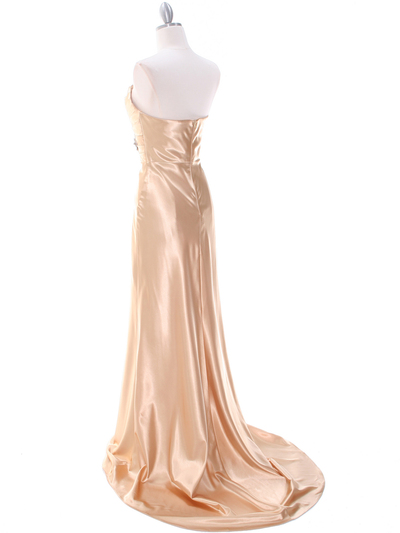 7704 Gold Evening Dress - Gold, Back View Medium