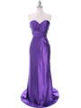 7704 Purple Evening Dress - Purple, Front View Thumbnail